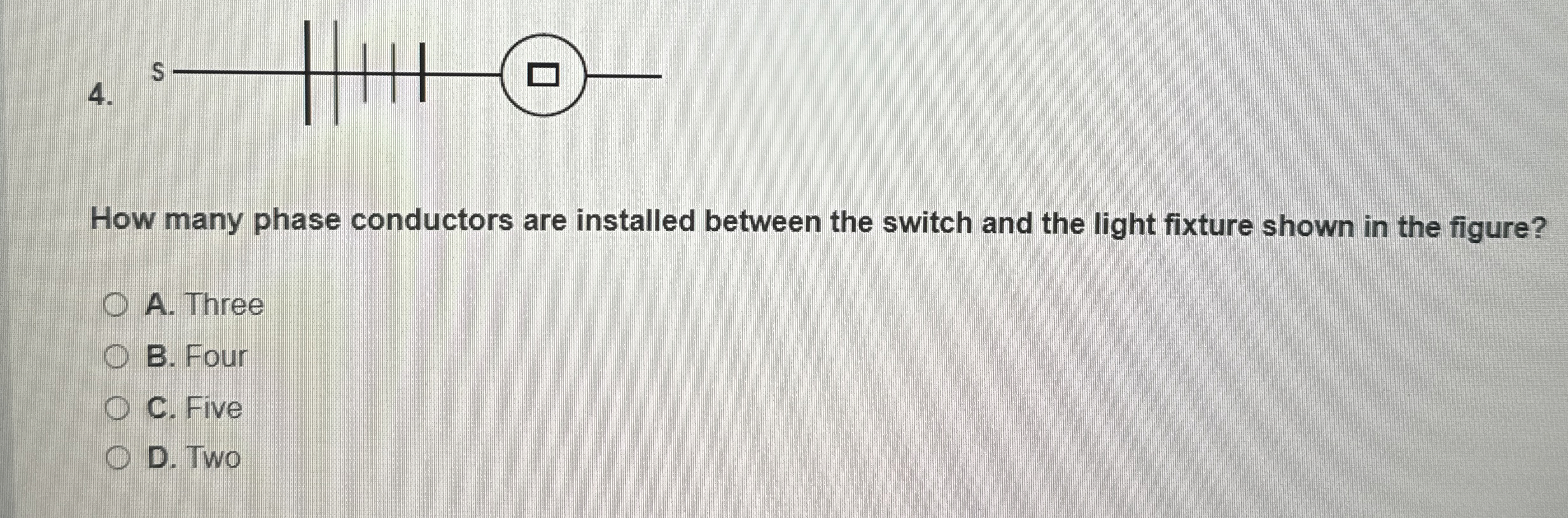 How many phase conductors are installed between