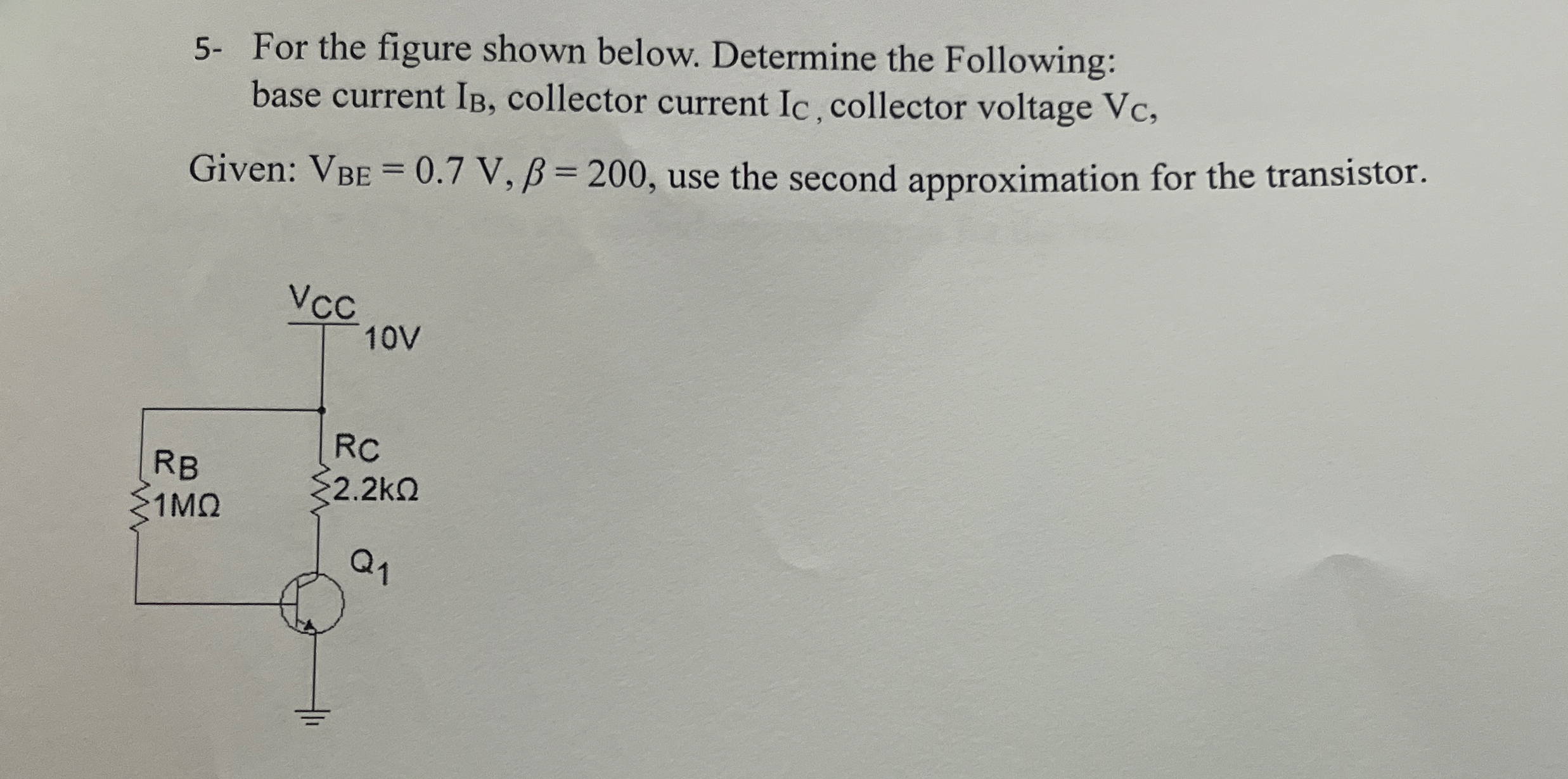 5 - For the figure shown below. Determine the