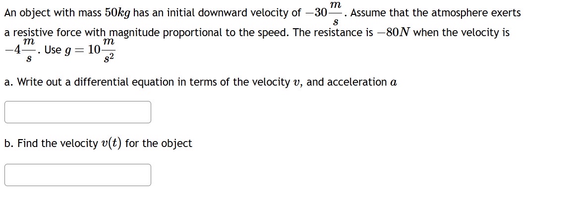 An object with mass 5 0 kg has an initial