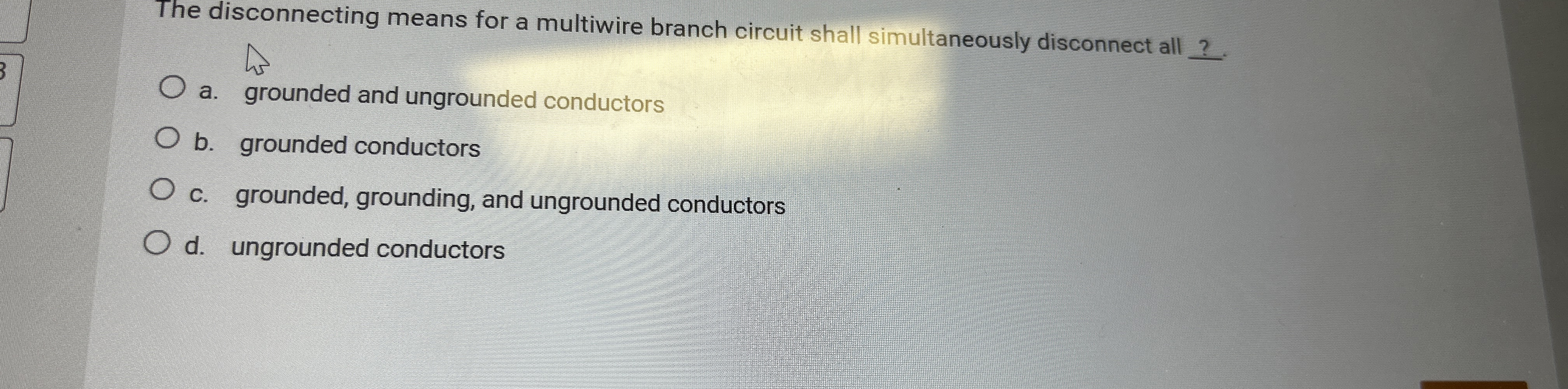 The disconnecting means for a multiwire branch