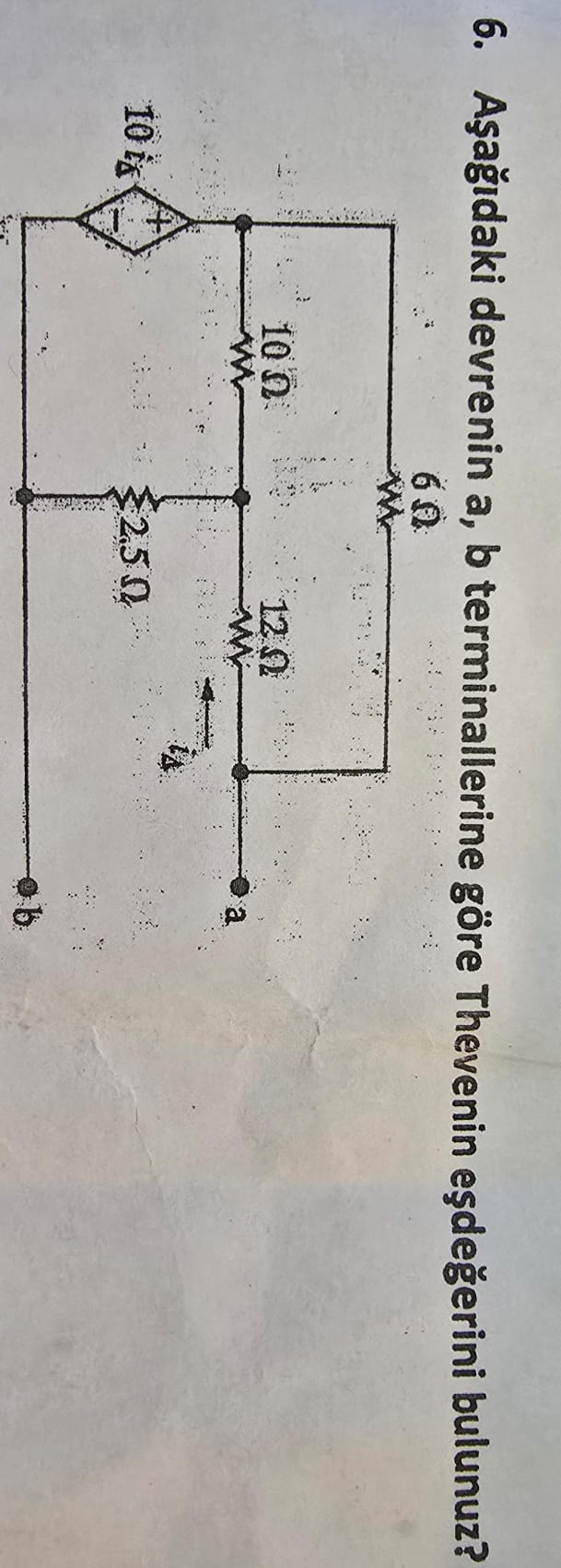 6 . A a daki devrenin \ ( a , b \ )
