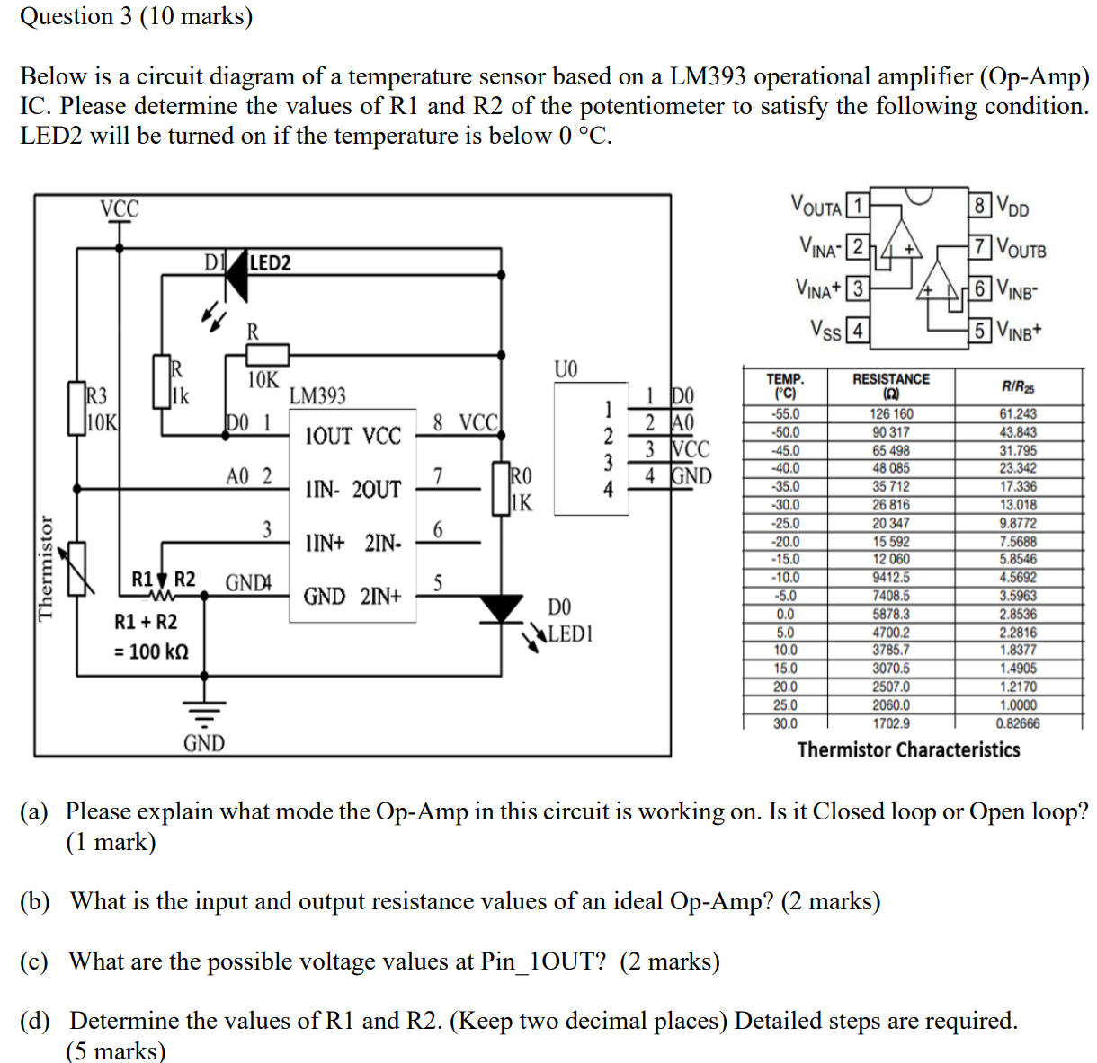Question 3 ( 1 0 marks ) Below is a circuit