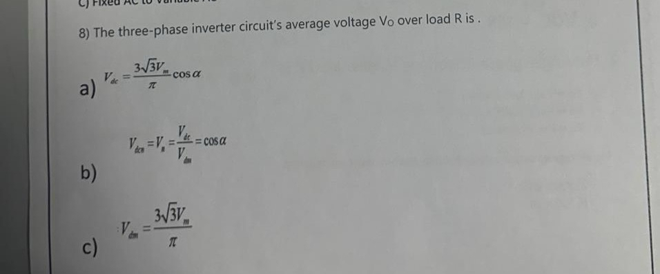 The three - phase inverter circuit's average