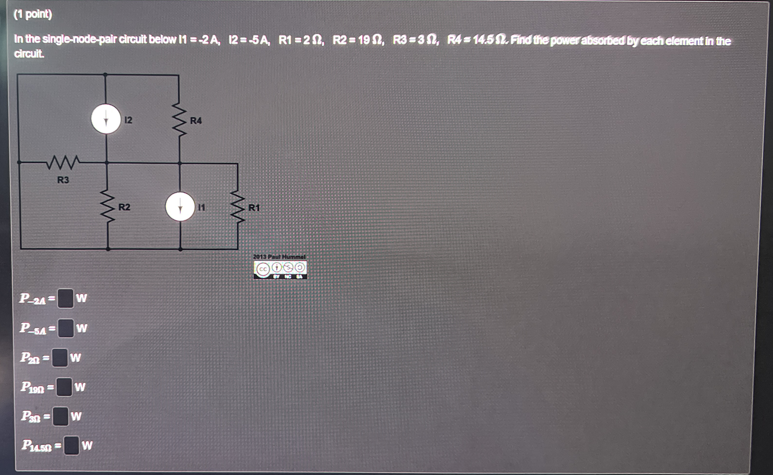 ( 1 point ) In the single - node - pair circuit