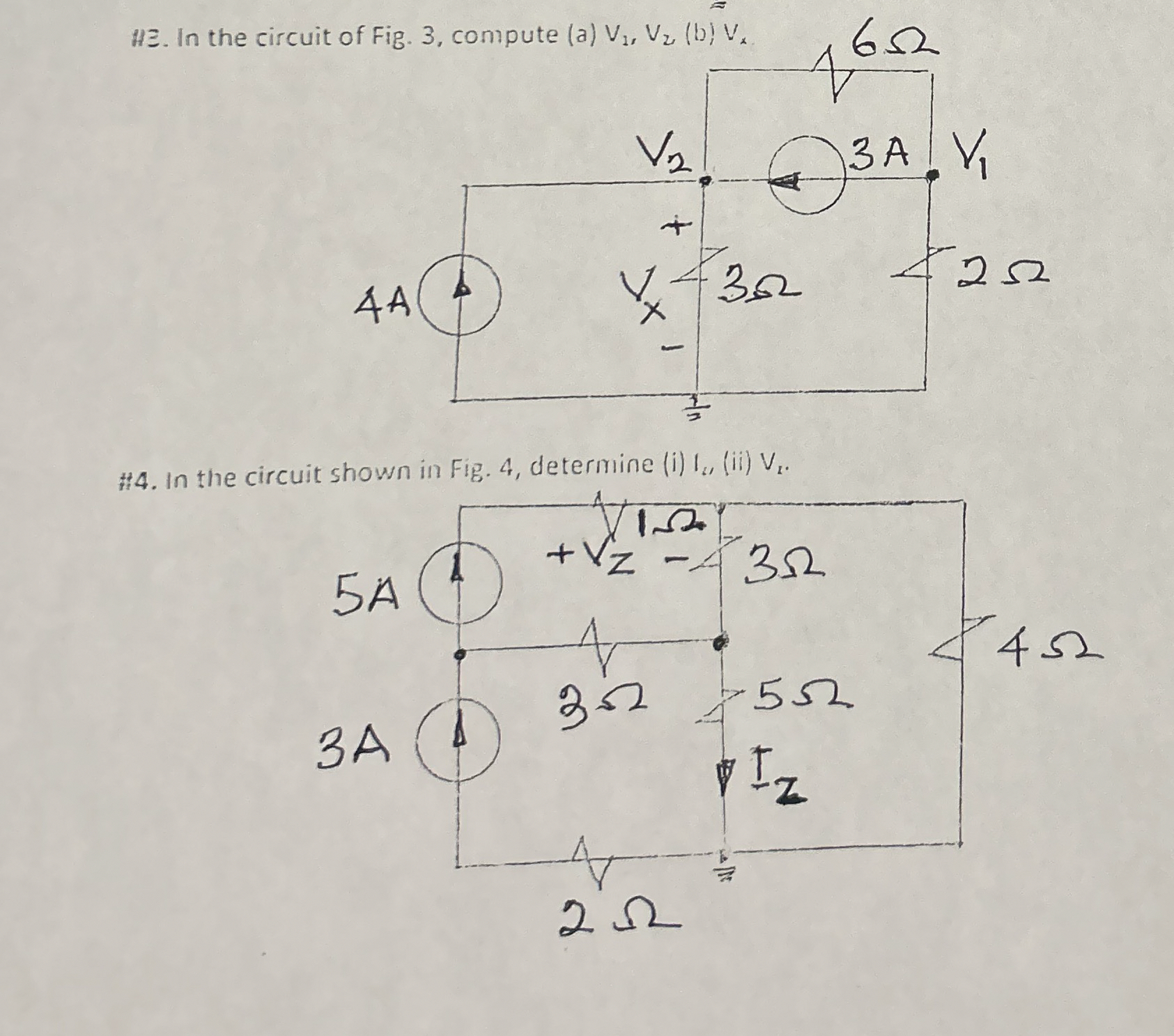 H - = . In the circuit of Fip 3 compute ( a ) V 1