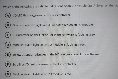 Which of the following are definite indications