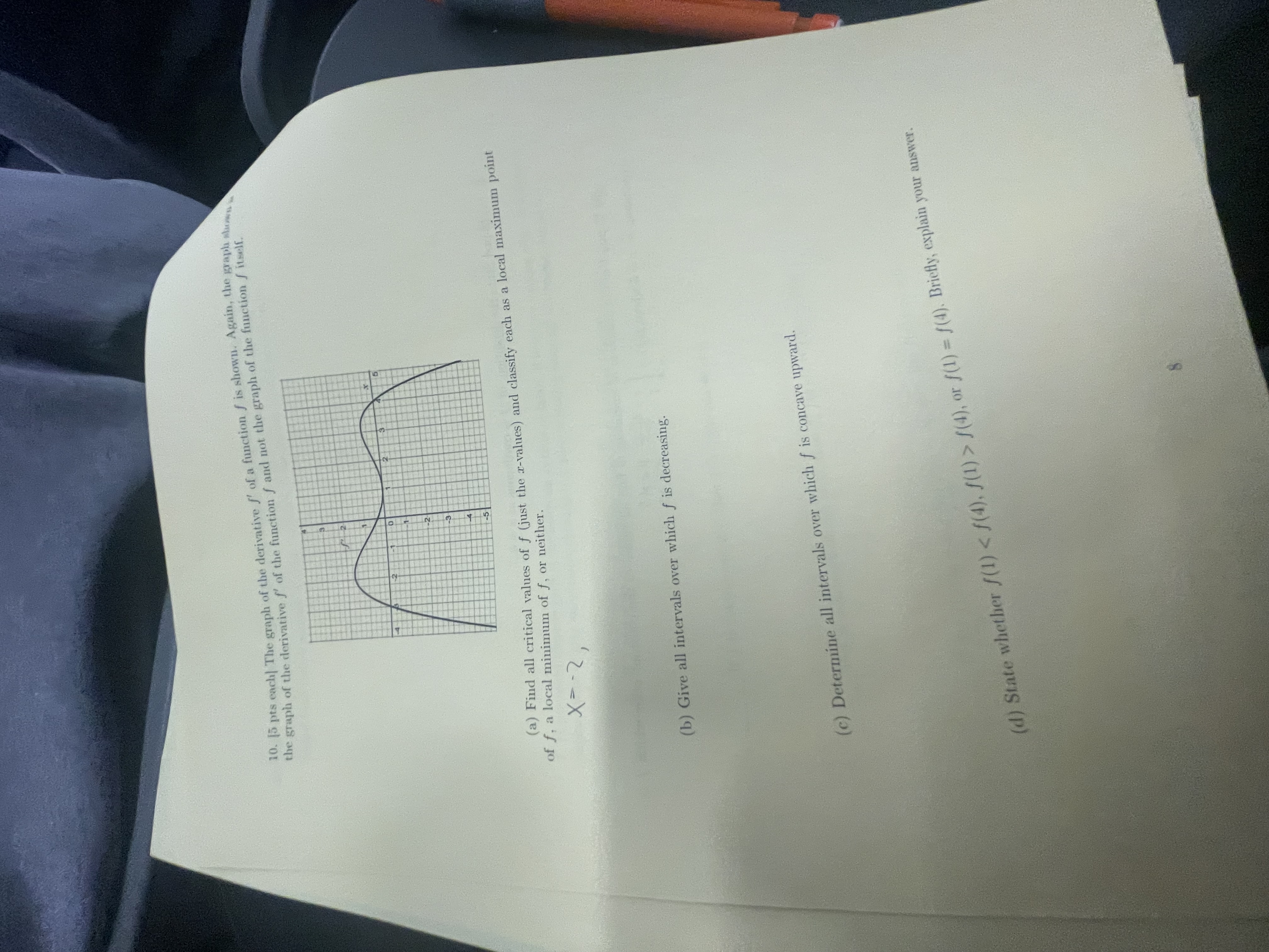 | ~ 5 | | pts each | | | The graph of the