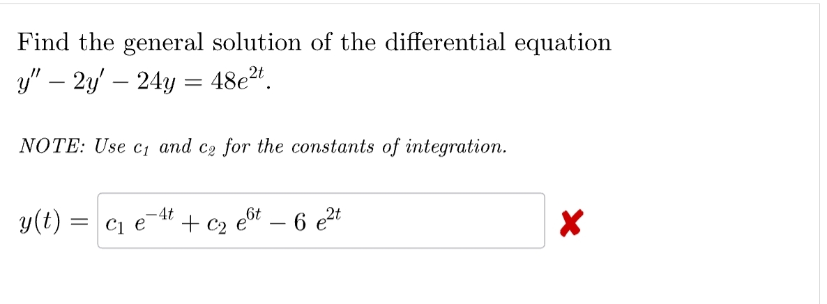 Find the general solution of the differential