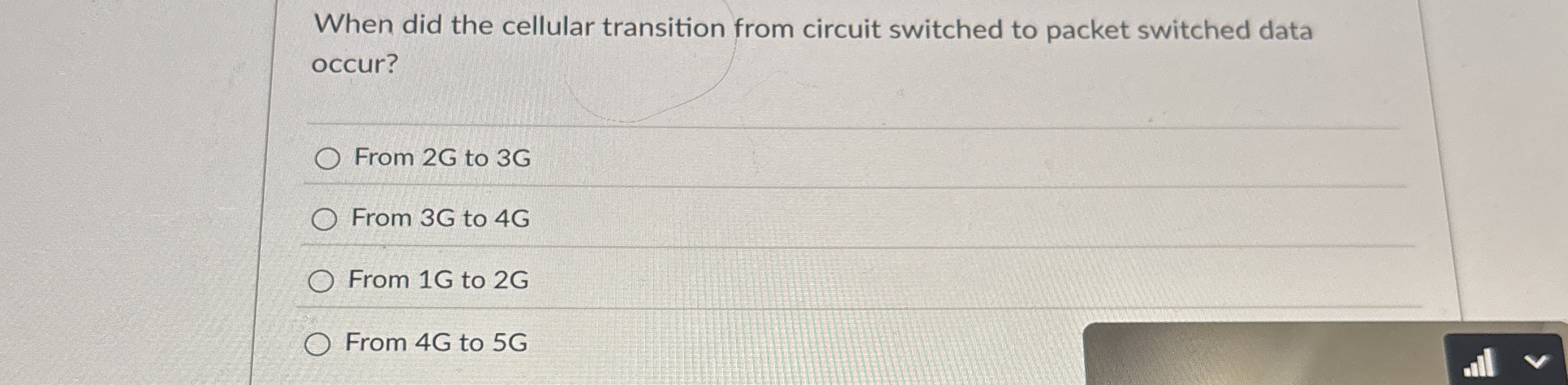 When did the cellular transition from circuit