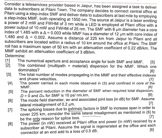 Consider a teleservices provider based in Jaipur,