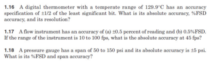 1 . 1 6 A digital thermometer with a temperate