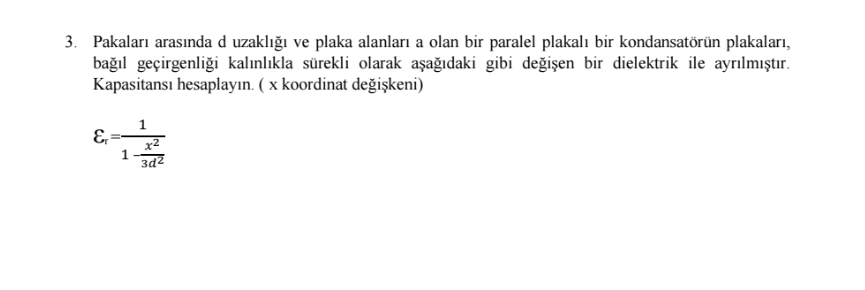 Pakalar aras nda d uzakl ve plaka alanlar a olan