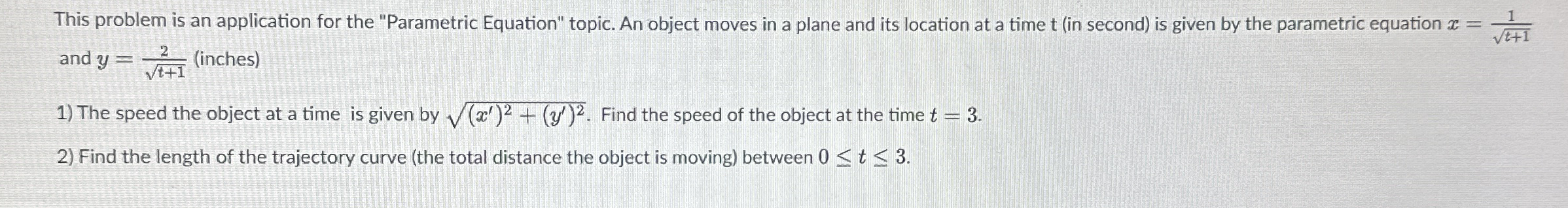 This problem is an application for the