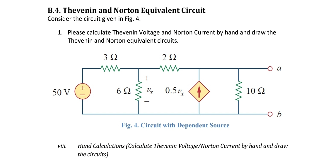 B . 4 . Thevenin and Norton Equivalent Circuit