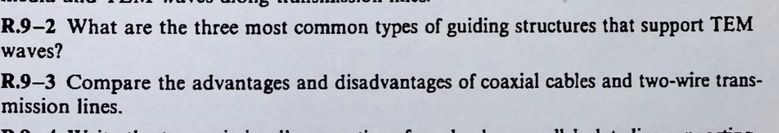 R . 9 - 3 Compare the advantages and