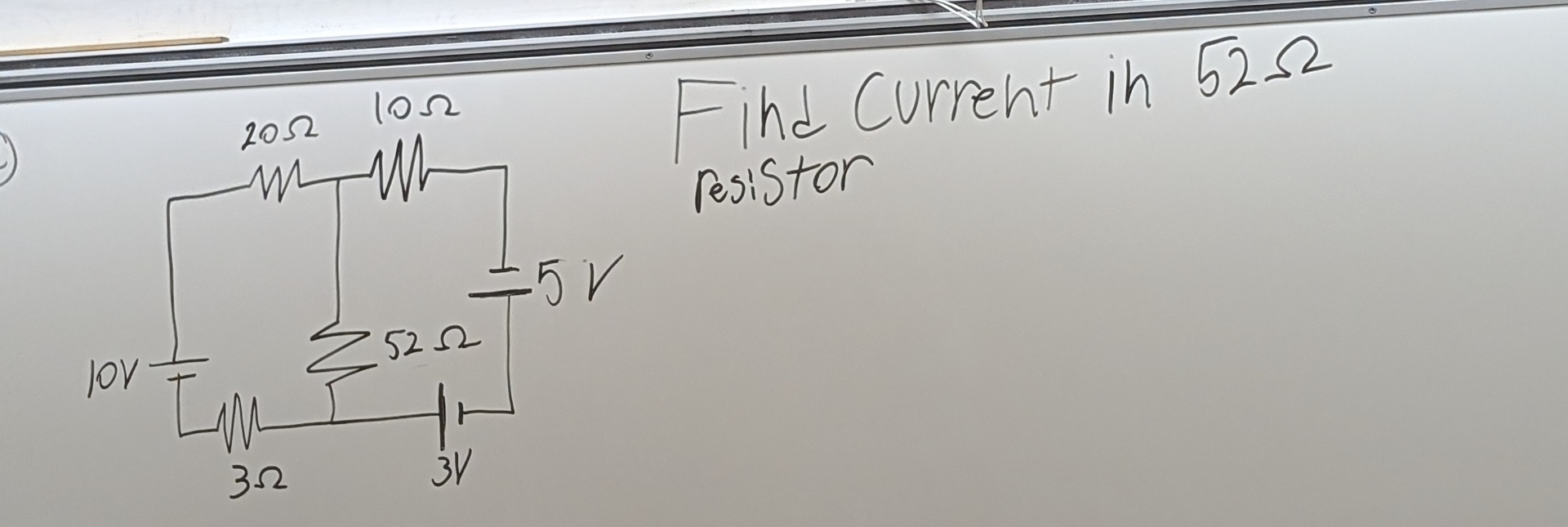 Find current in 5 2 resistor