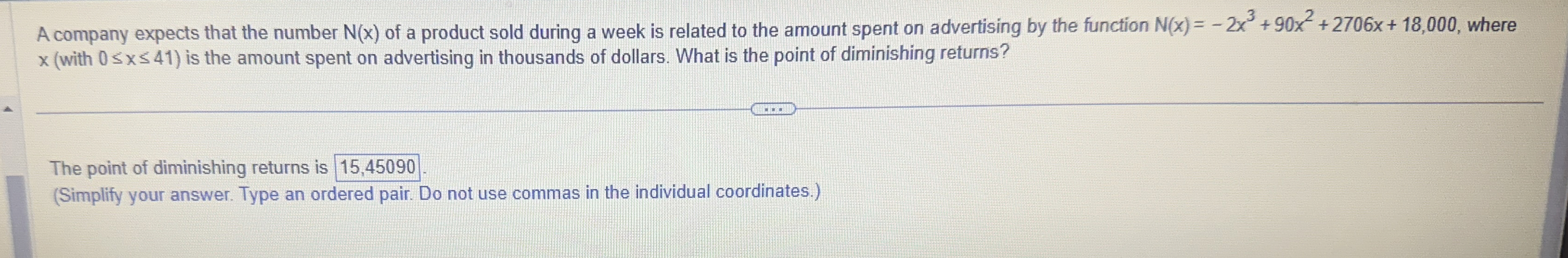 A company expects that the number N ( x ) of a
