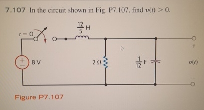 7 . 1 0 7 In the circuit shown in Fig. P 7 . 1 0