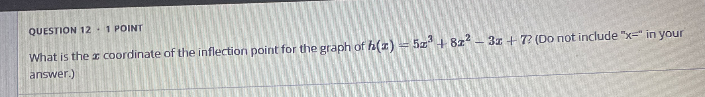 QUESTION 1 2 - 1 POINT What is the x coordinate