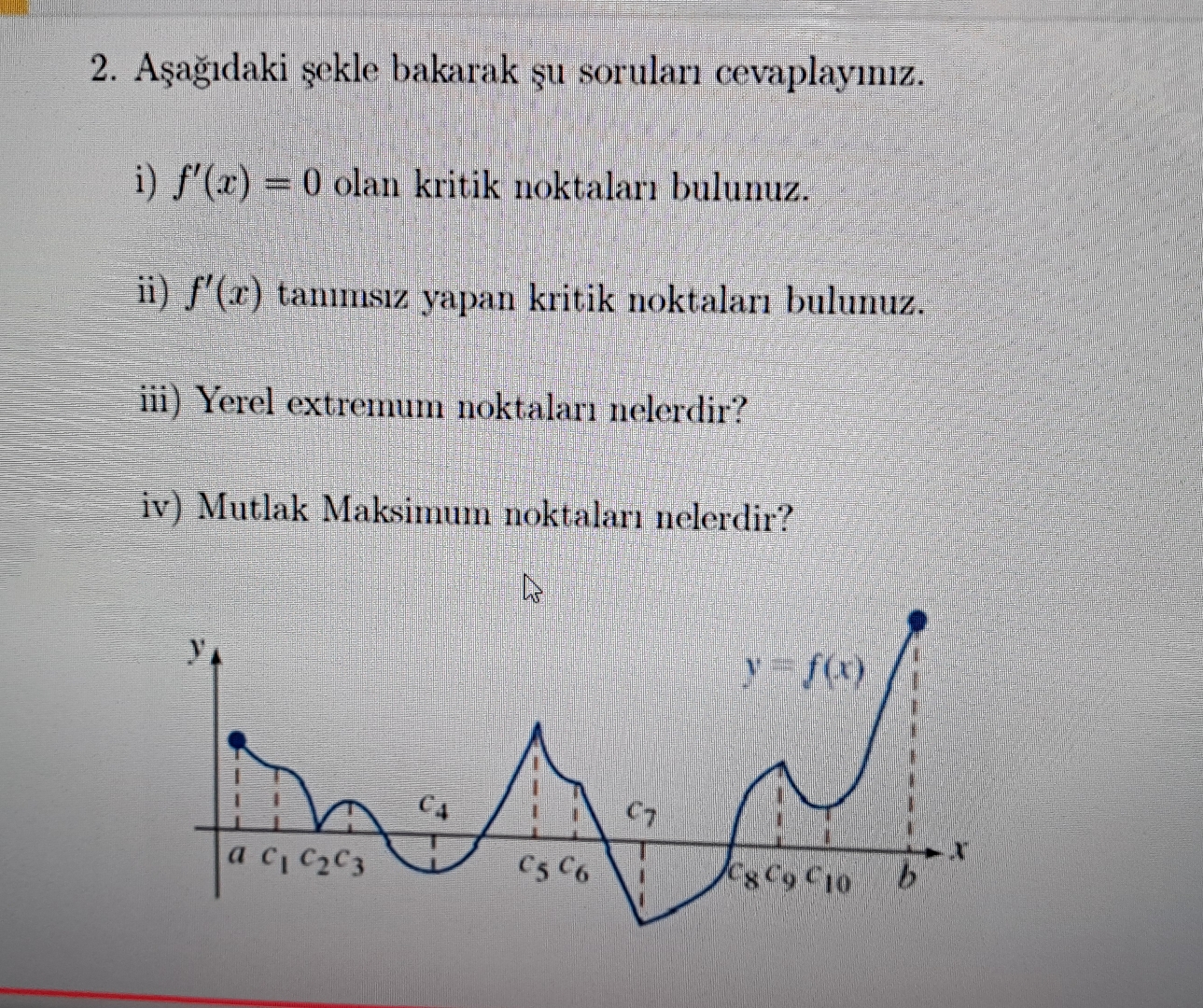 A a daki ekle bakarak u sorulan cevaplay mz . i )