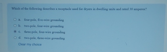 Which of the following describes a receptacle