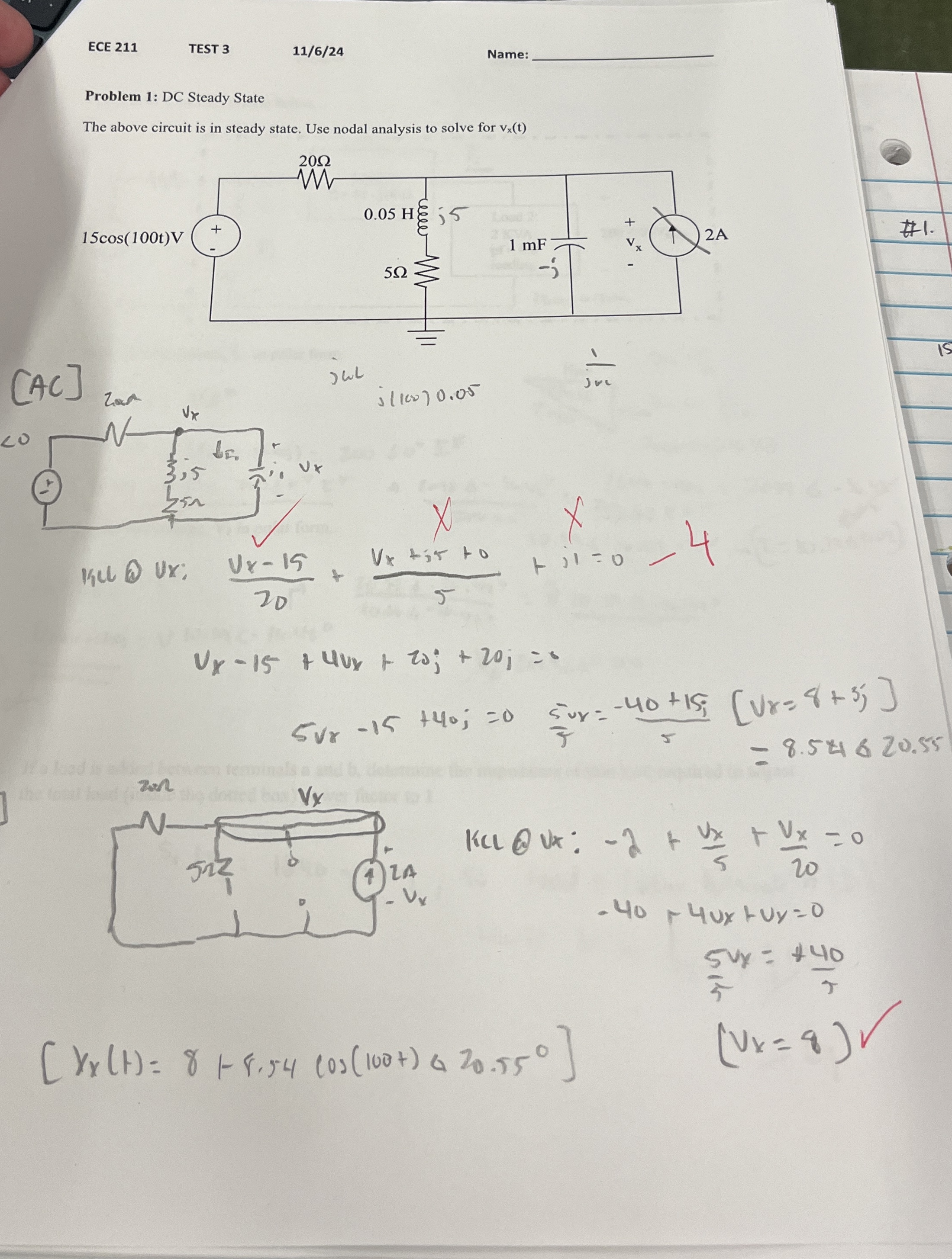 I got the DC part right, what is the AC circuit?