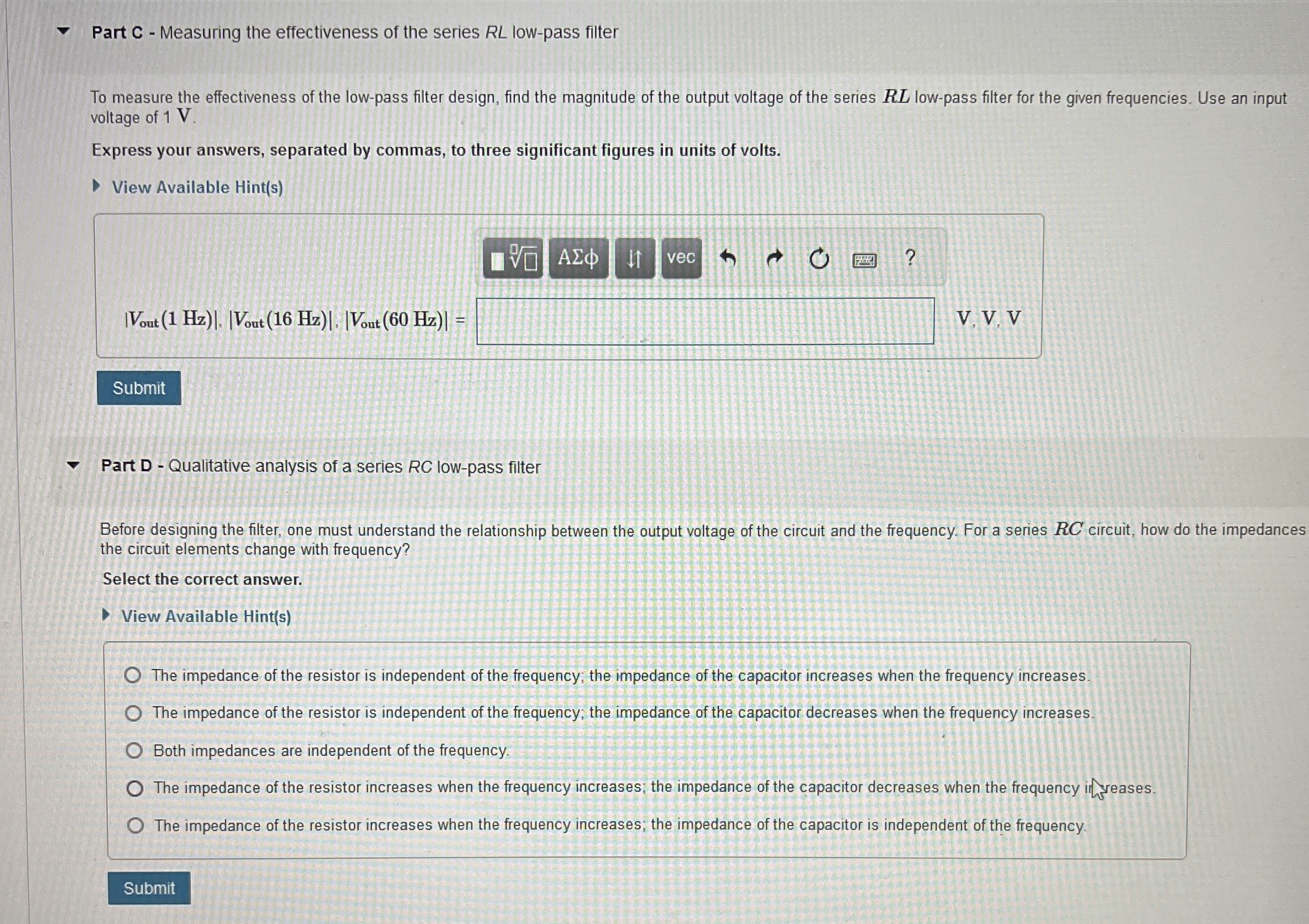 Part C - Measuring the effectiveness of the