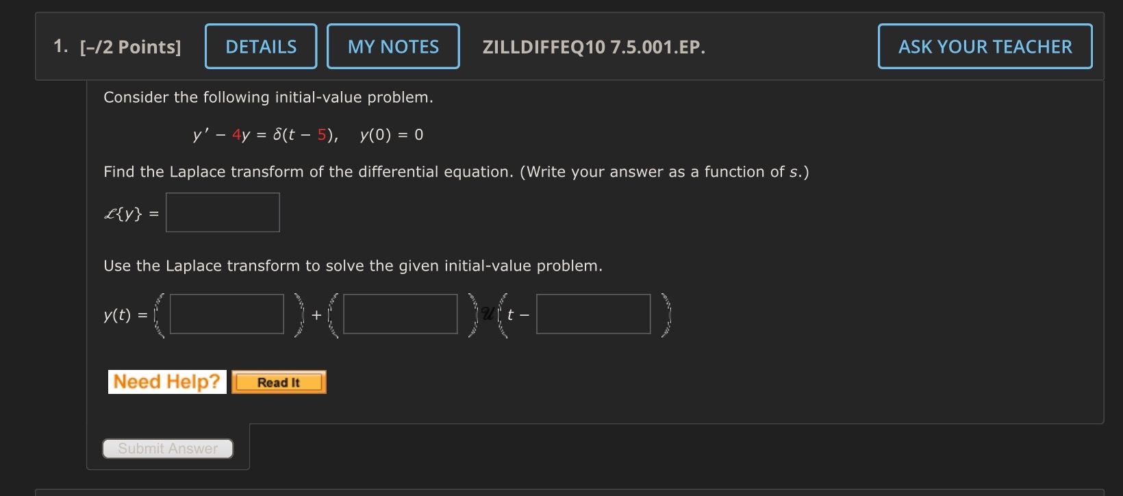 [ - / 2 Points ] ZILLDIFFEQ 1 0 7 . 5 . 0 0 1 .