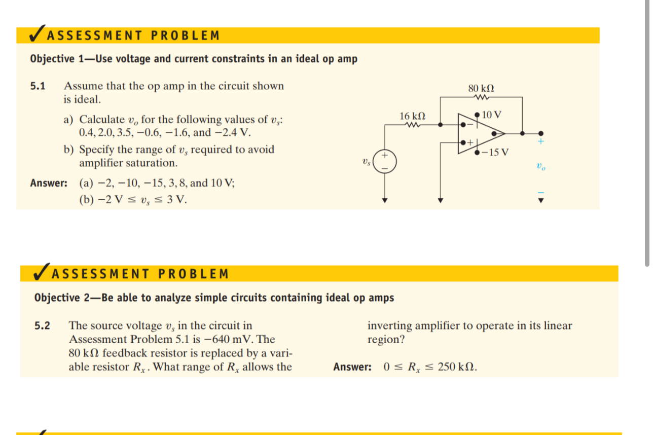 ASSESSMENT PROBLEM Objective 1 - Use voltage and