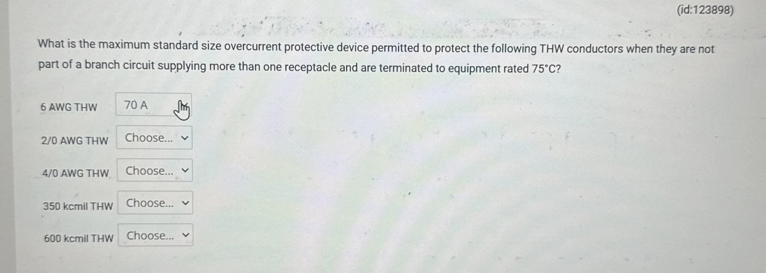 ( id: 1 2 3 8 9 8 ) What is the maximum standard