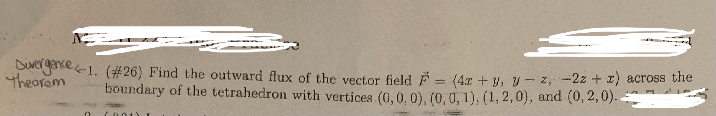 Please answer using thr Divergence theorem