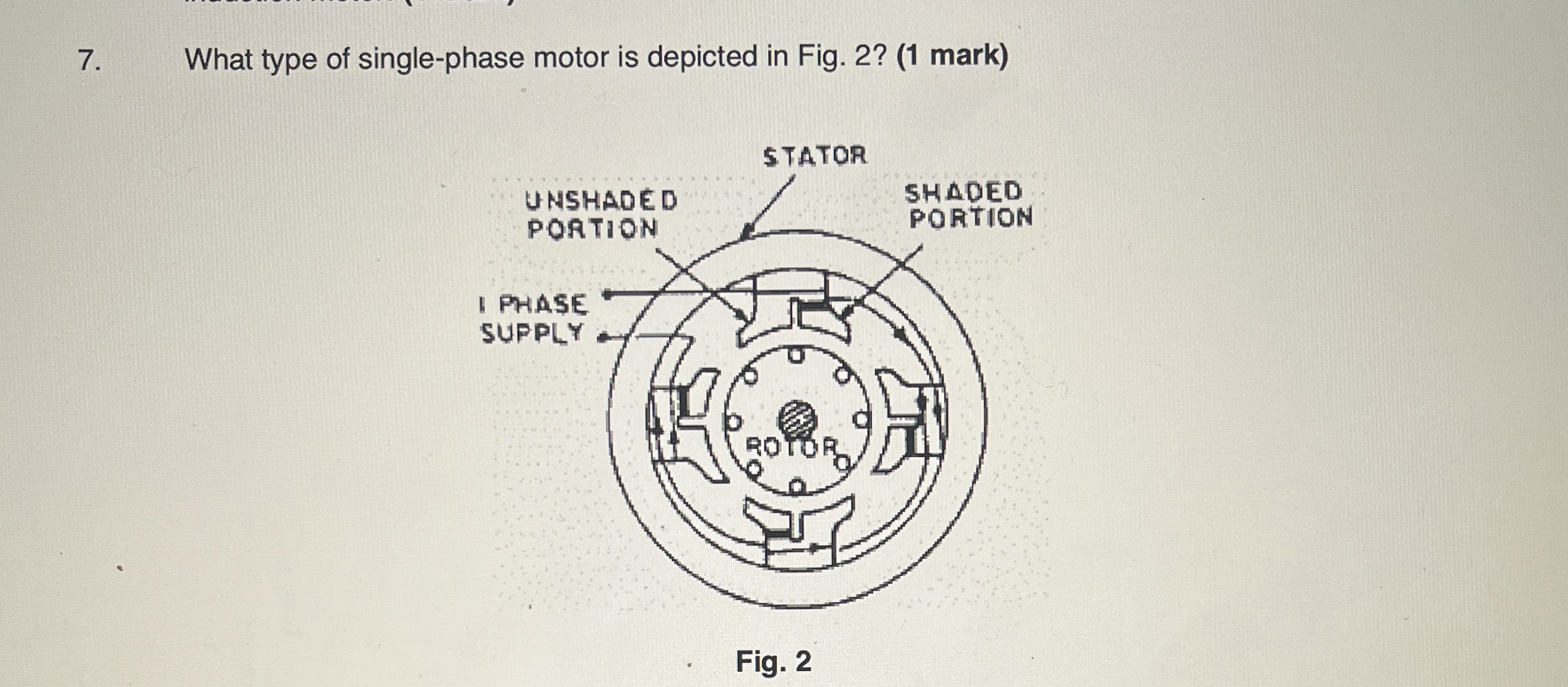 What type of single - phase motor is depicted in