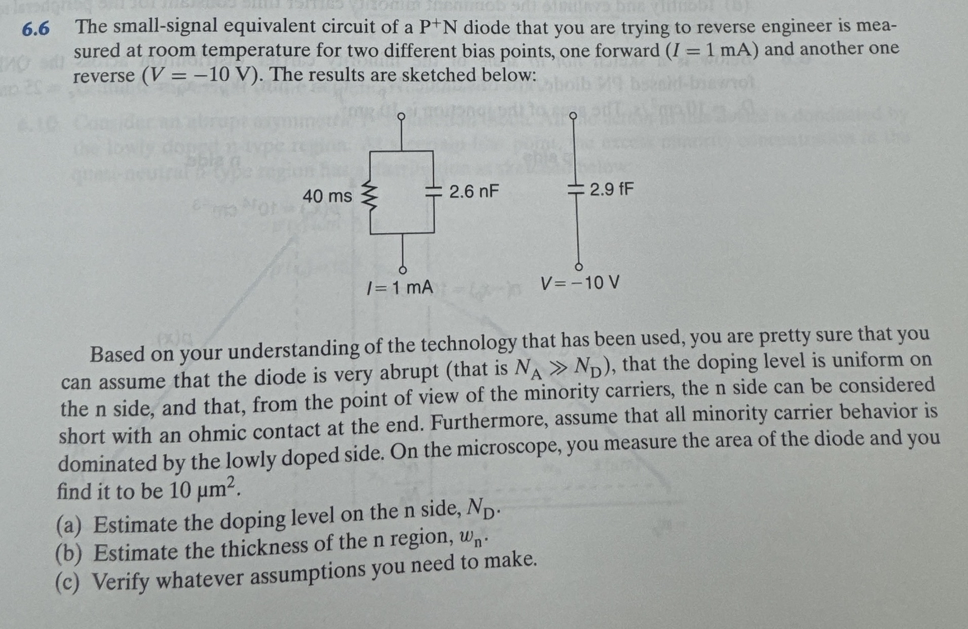 6 . 6 The small - signal equivalent circuit of a