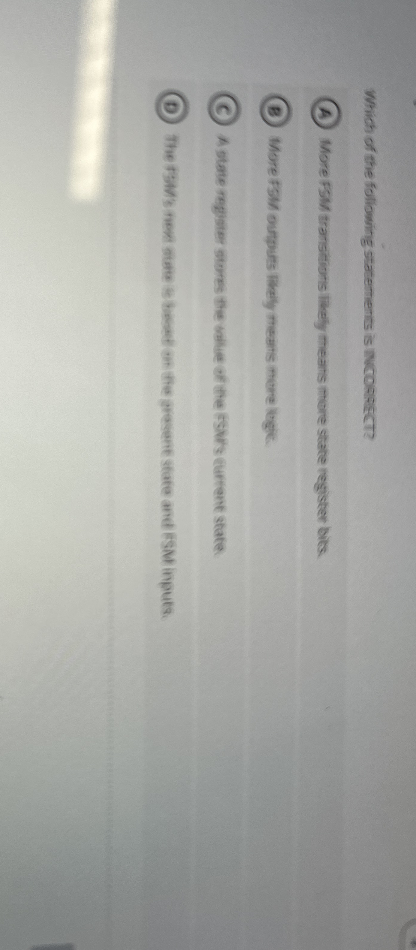 Which of the following statements is INCORp&CT ?