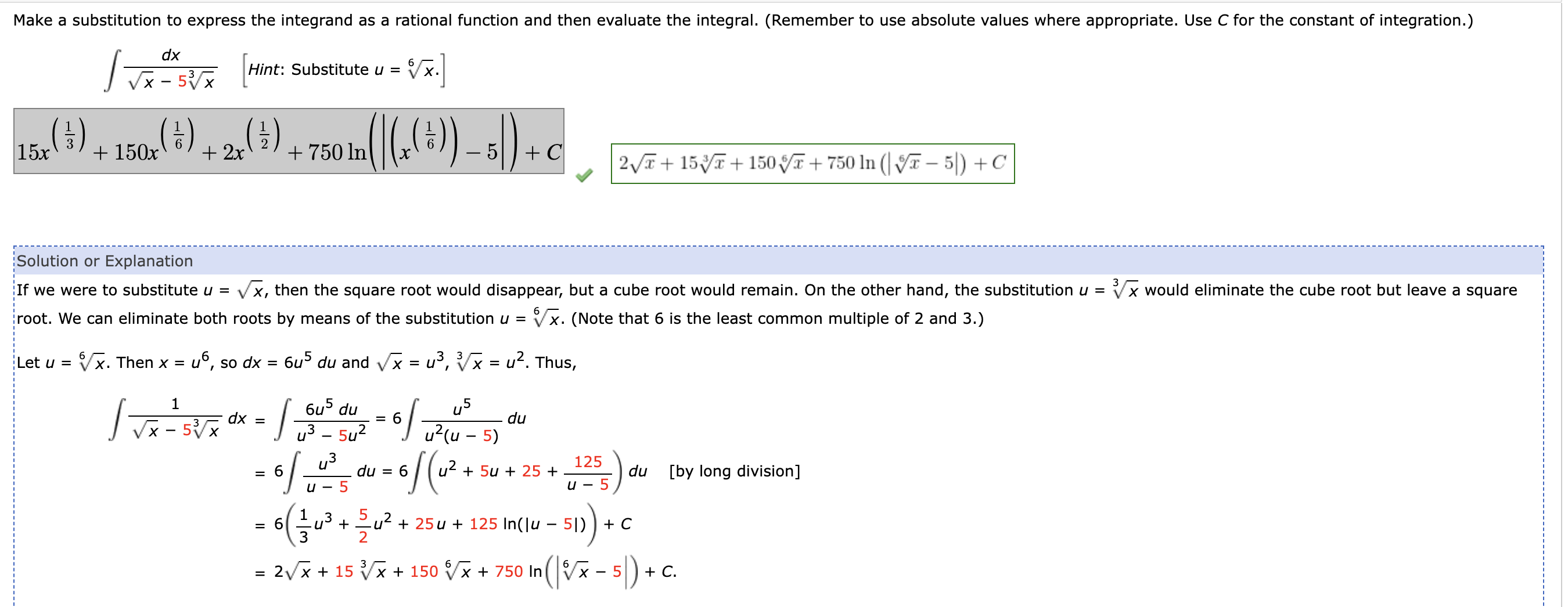 C for the constant of integration. \ int ( dx ) /