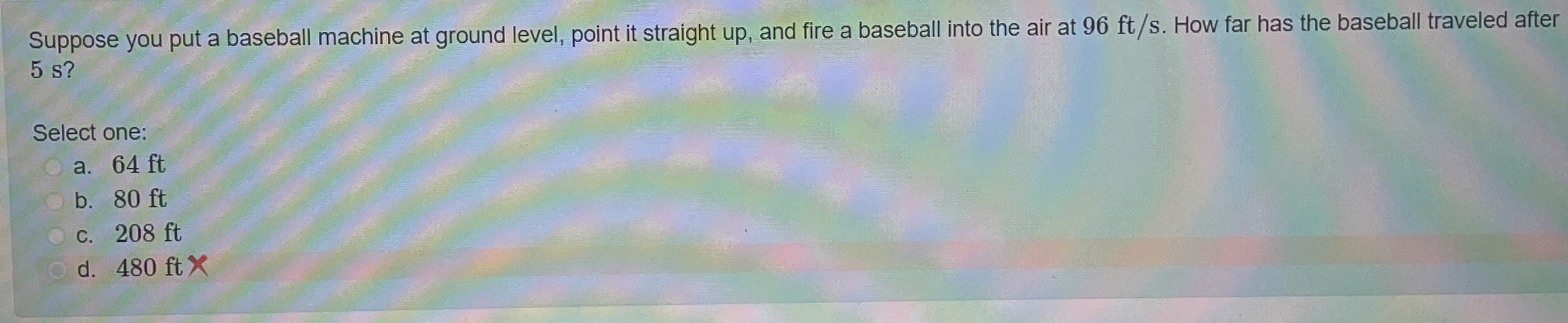 Suppose you put a baseball machine at ground