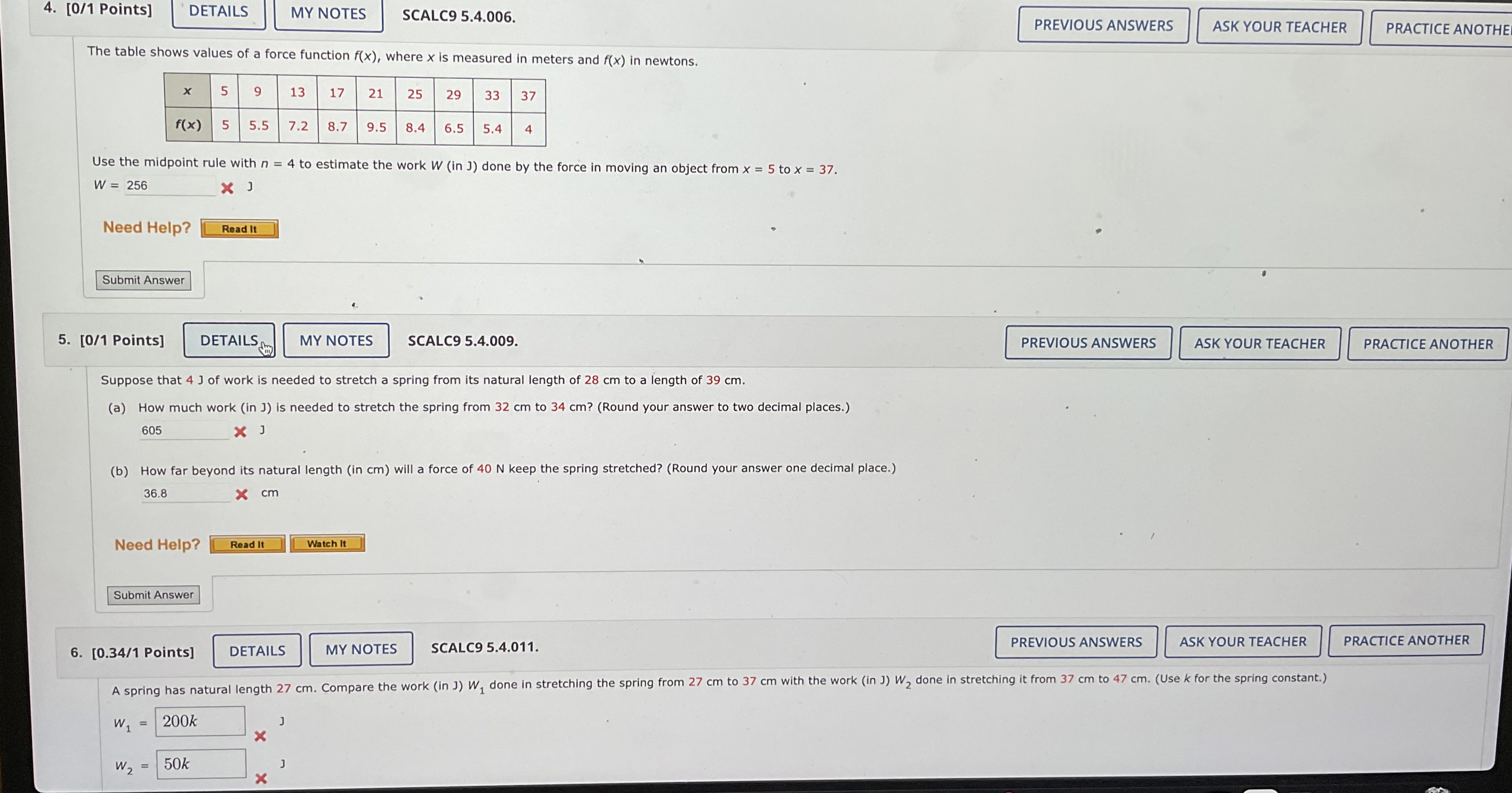 [ 0 / 1 Points ] SCALC 9 5 . 4 . 0 0 6 . The