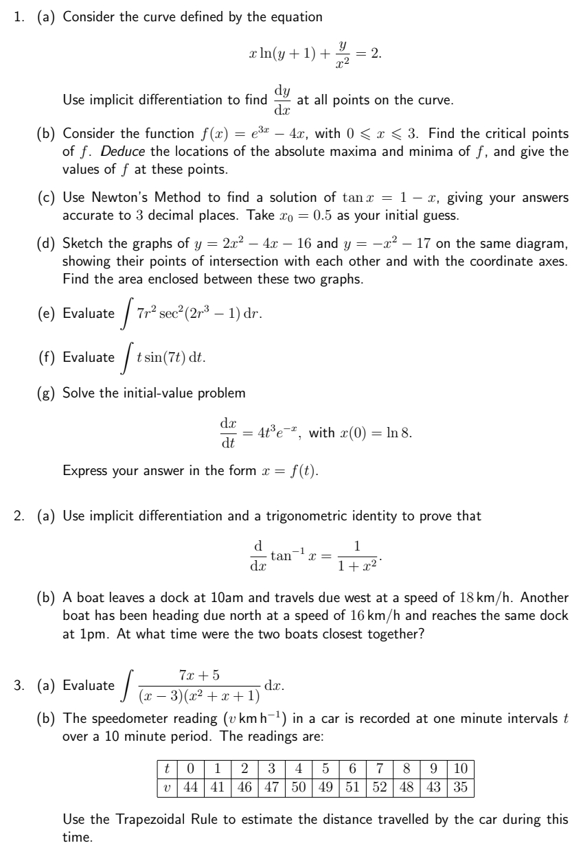 How to solve all ( a ) Consider the curve defined
