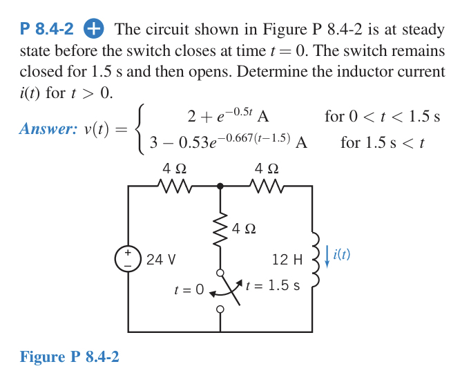 P 8 . 4 - 2 o + The circuit shown in Figure P 8 .