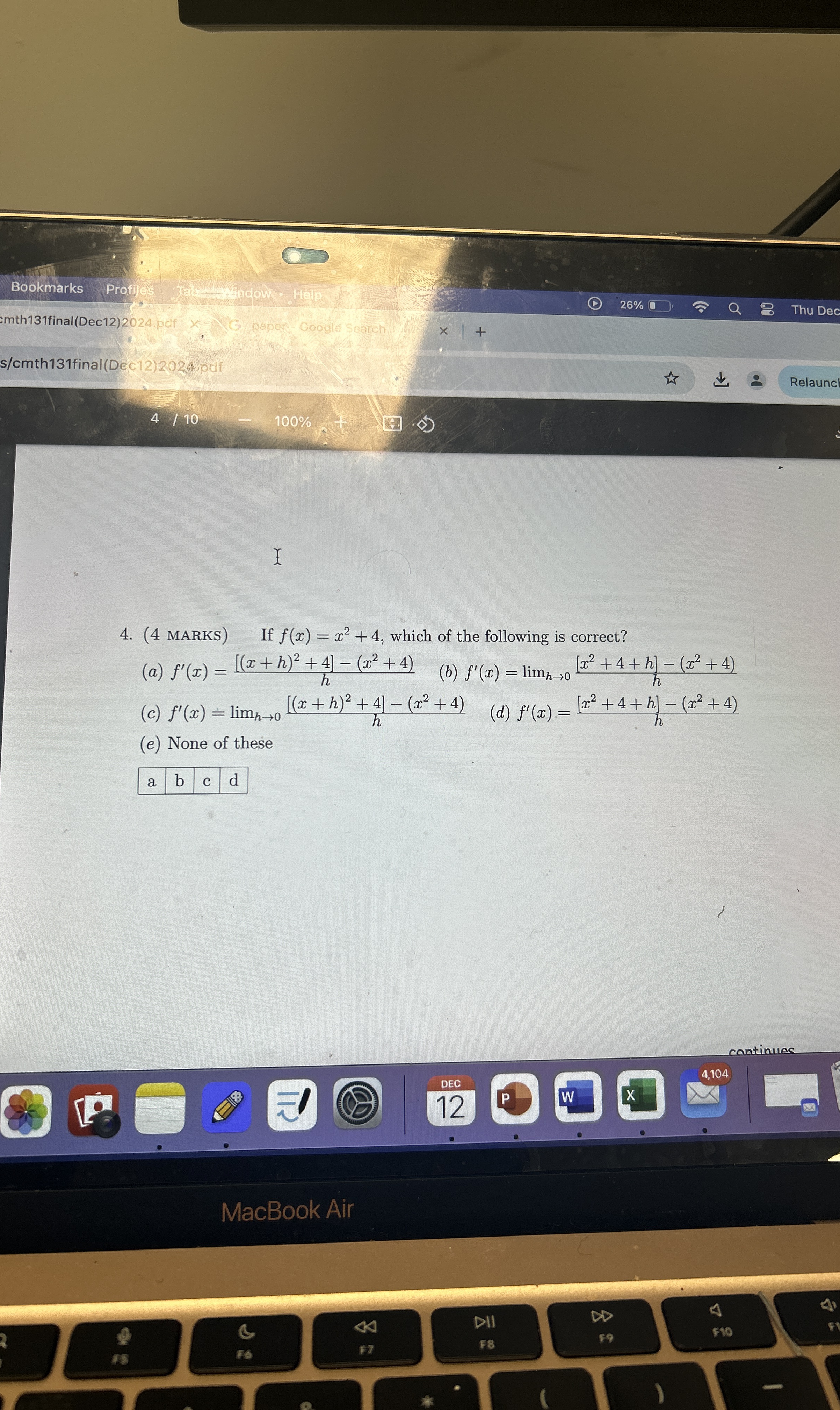 Bookmarks Profile 2 6 % Thu Dec emth 1 3 1 final