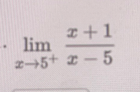 lim x 5 + x + 1 x - 5 Can you show me this in a
