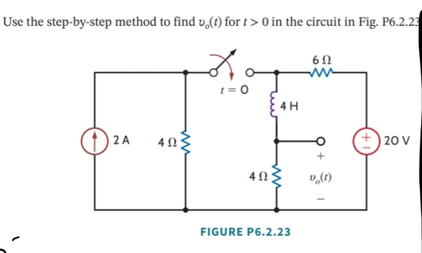 Use the step - by - step method to find v o ( t )