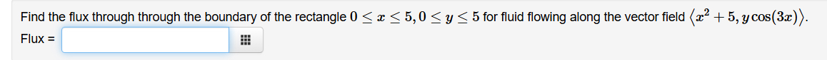 Find the flux through through the boundary of the