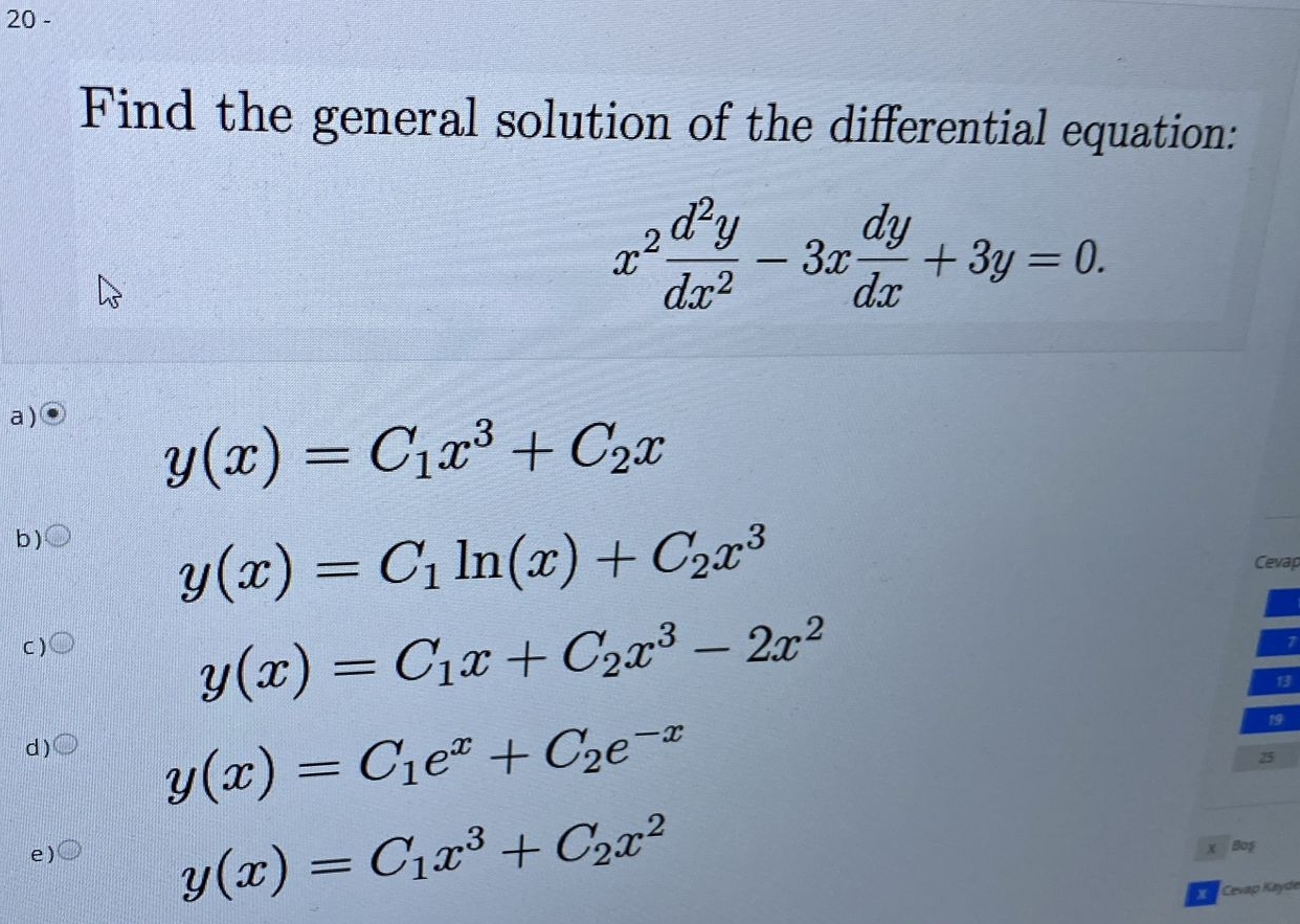 Find the general solution of the differential
