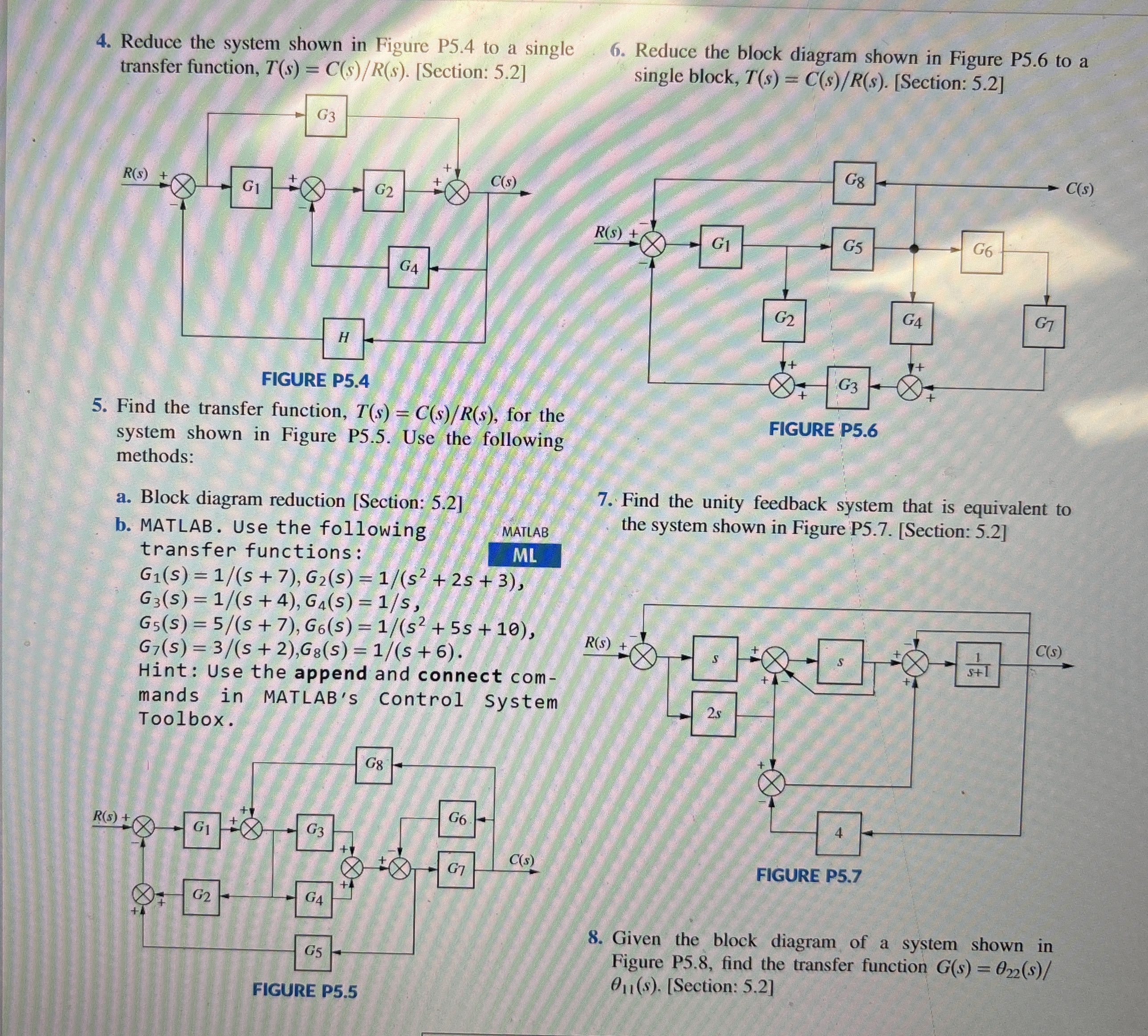 How to solve Problem 4 , 6 and 7 .