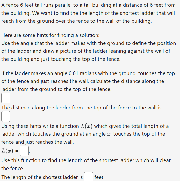 A fence 6 feet tall runs parallel to a tall