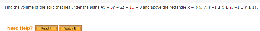 Find the volume of the solid that lies under the