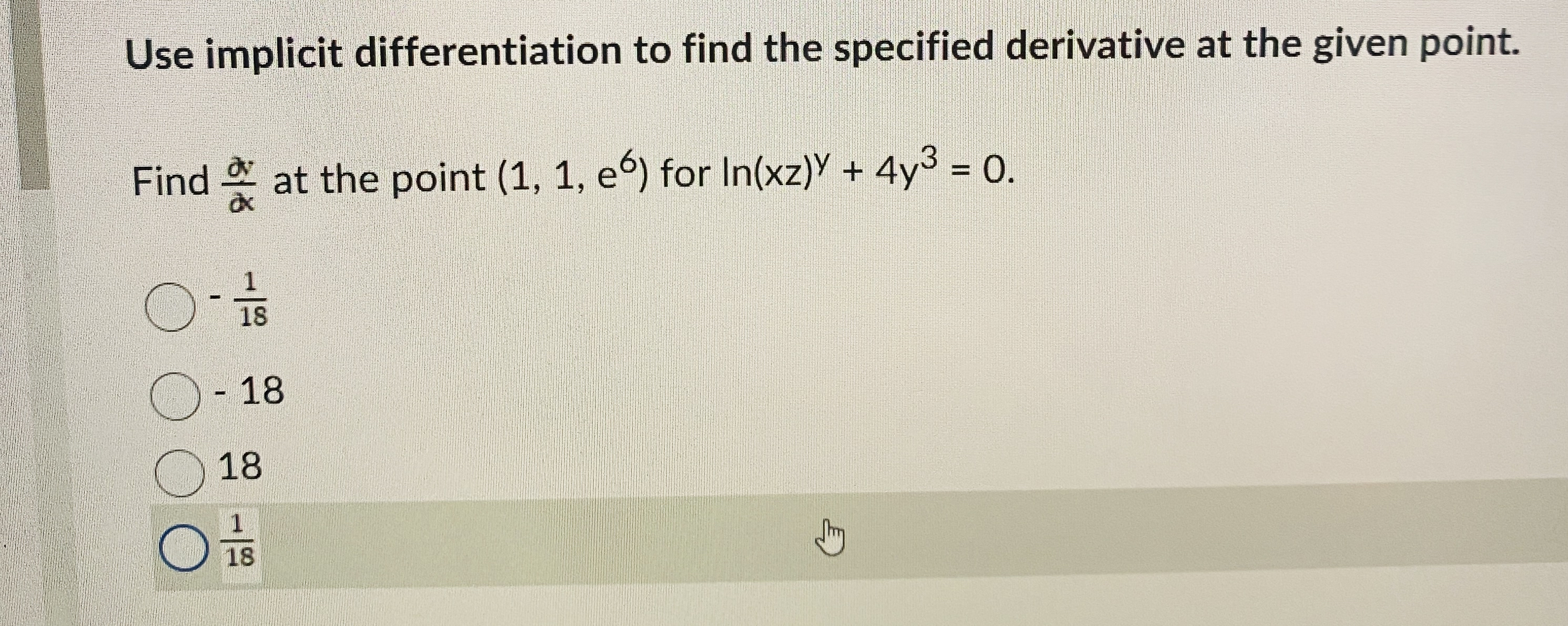 Use implicit differentiation to find the