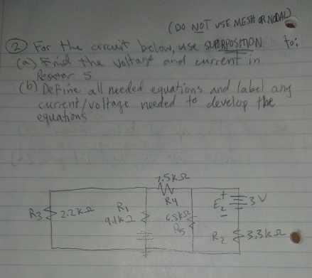 ( DO NOT USE MESH OR NODAL ) ( 2 ) For the