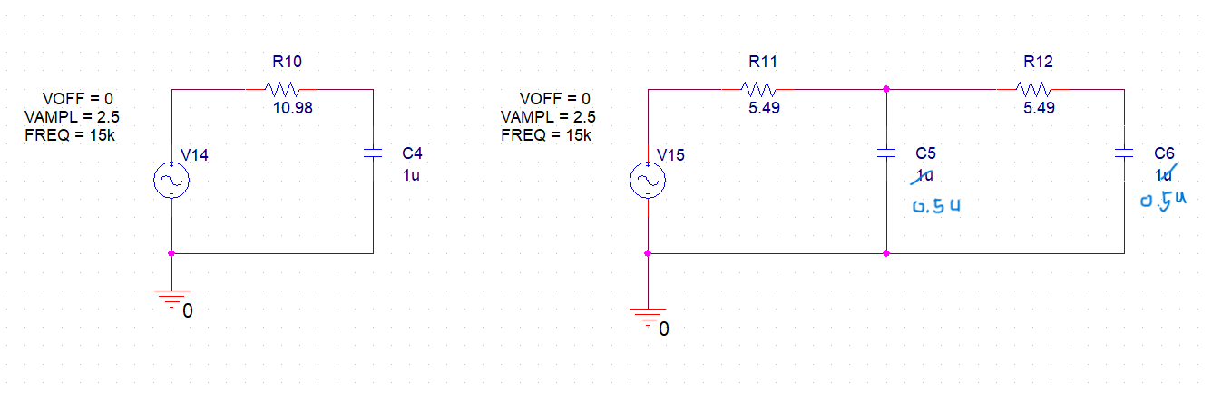Please compare the power factor of the two